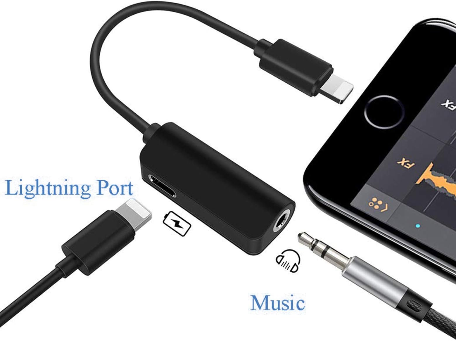 Headphone Adapter for iPhone X/XS/XS MAX/XR/8/ 8Plus/ 7/7 Plus