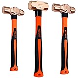 WEDO 3PCS Copper Hammer Set with Fiberglass