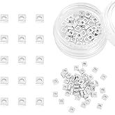 BEADIA Silver Plated Square Spacer Beads 3x1.5mm 50pcs for Jewelry Making Findings Non Tarnish