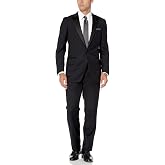 Adam Baker Men's Formal Single Breasted Two-Piece Modern Fit Tuxedo Suit Set