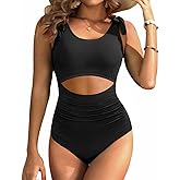 Daci Women's Cutout One Piece Swimsuit - Tummy Control Bathing Suit Tie Knot Swimwear 2026