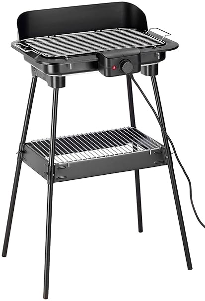 Rosenstein & Söhne Elektrischer Grill: Elektrischer 2in1-Stand- und Tischgrill, 2.000 Watt (Balkongrill)