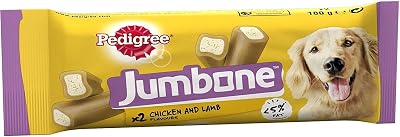 Pedigree Jumbone Medium Dog Treats Chicken Lamb 12 x 180 g Pack 24 Chews