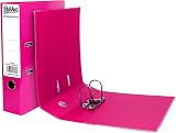 Pukka 5 x A4 Glossy 2-Ring Lever Arch File 75mm Spine Pink view 2