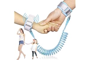 XEMZ Kids Anti Lost Wrist Link, Children Wrist Traction Rope with Key Lock, Toddler Safety Harness Wrist Leash Baby Walking Wrist Strap, for Outdoor Activities, Travel & Shopping, 2 m/ 6.6 ft (Blue)