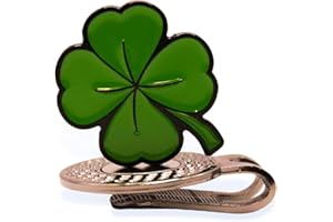 MULLIGAN HOOLIGAN Golf Ball Marker + Magnetic Hat Clip, Funny and Unique Golf Gift, Premium Quality, The Perfect for Your Favorite Golfer, Golf Accessories for Any Occasions (Clover)