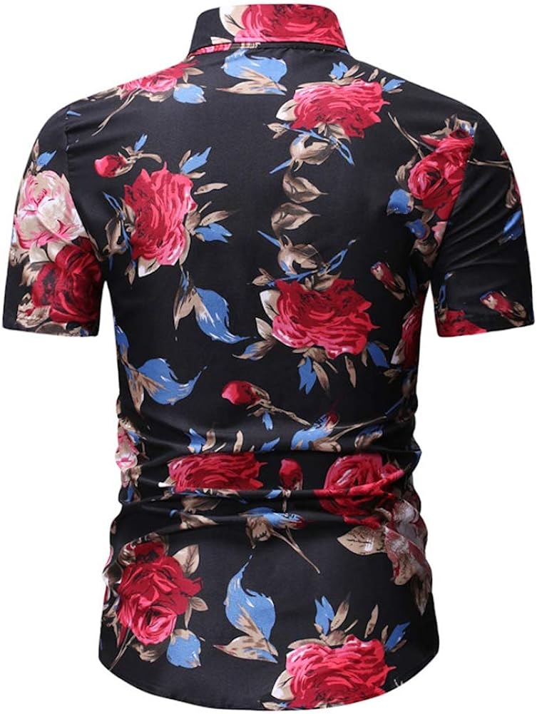 mens black button down collar shirt