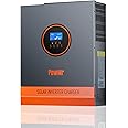 PowMr 5000W Solar Inverter 48V DC to 110V AC, 5KW Pure Sine Wave Hybrid Inverter Charger Built-in 80A MPPT Controller, Max 500V PV Input, for 48V Lead-Acid/Lithium Batteries