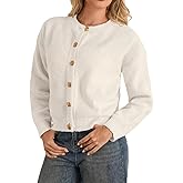 ShawGobow Chunky Knit Cardigan,Button Sweater Jacket for Women,Fall Trendy Cozy Cardigans