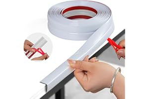 YEFANXI Self Adhesive Wall Corner Protector,16.4FT*0.8IN Inside & Outside Corner Trim,Wall Corner Guard&Edge Protector,Peel and Stick Molding Trim, for Wall, Tables,Furniture,Countertop(White)
