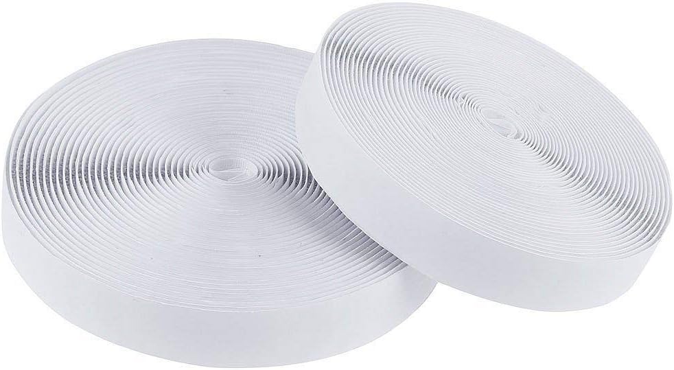Hook and Loop Tape, Peicci 26Ft (2 Rolls 8M) Self Adhesive Sticky Tapes, Reusable Hook Loop Tape Roll, White