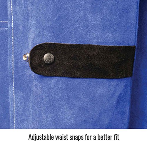 Black Stallion JL1030-BB Color Block Leather Welding Jacket, Large