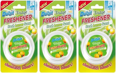 Duzzit Fridge Freshener 3 Pack Lemon Scent Fragranced Odour Neutraliser