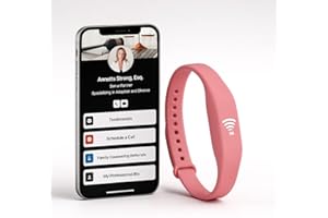 SHAREWEAR Digital Business Card Bracelet, Tap to Share Bracelet, Medical Alert Bracelet, Fundraising Bracelets, Networking Bracelet, Compatible with iPhone and Android