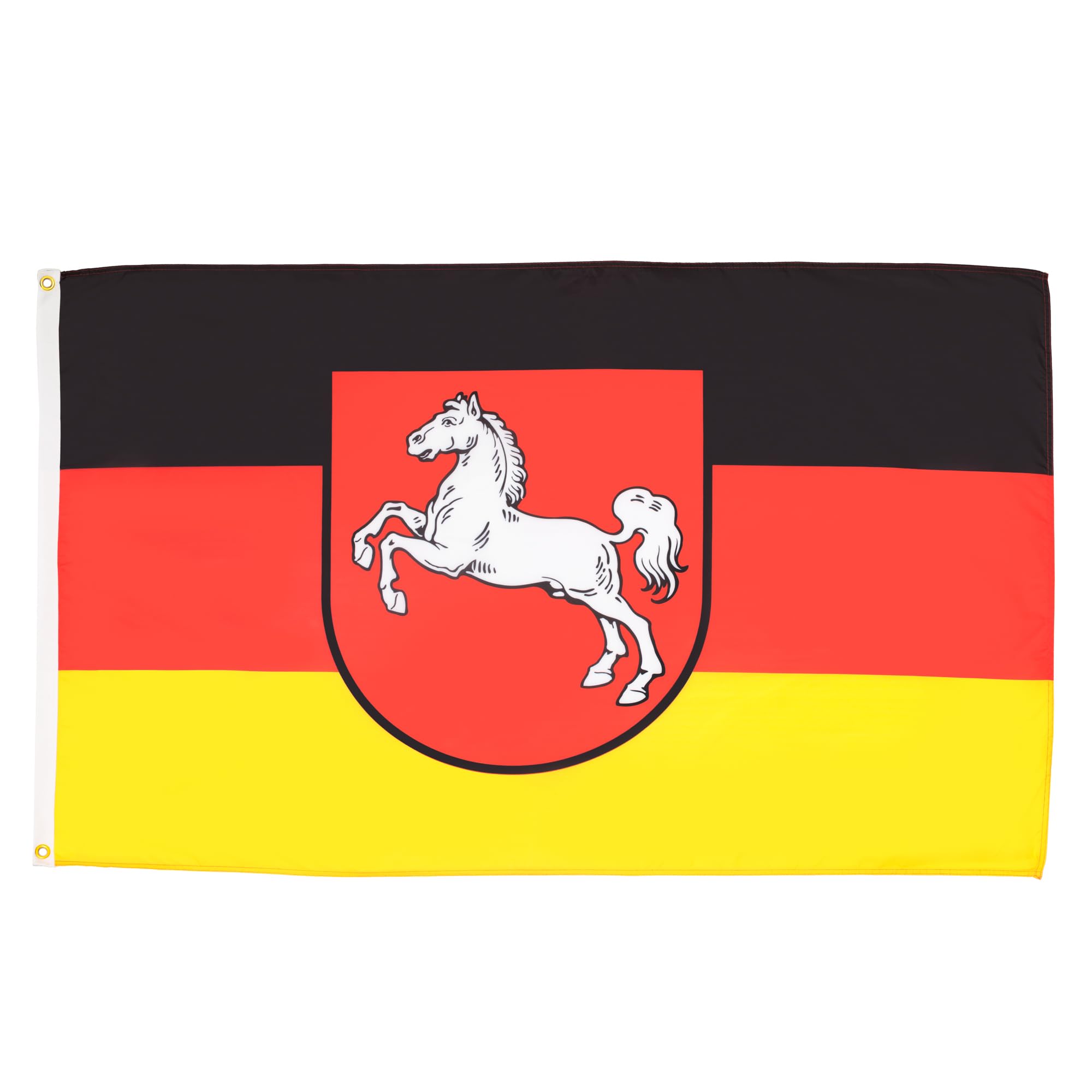 AZ FLAG - Lower Saxony Flag - 2x3 Ft - 100D Polyester Germany - German Region Of Lower Saxony Banner with Two Metal Grommets - Fade Resistant - Vivid Colors - 2' x 3' Feet - 90x60 Cm