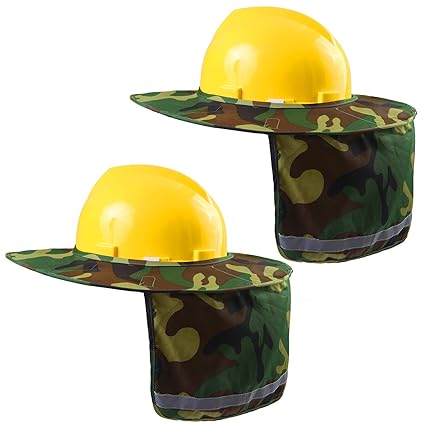 hard hat visor with neck shade