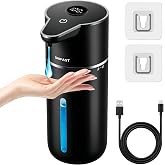 Automatic Liquid Soap Dispenser Touchless,6-Level Adjustable,USB Rechargeable Smart Soap Dispenser,16.9oz/500mL Compatible with Thick Thin Dish/Hand Soap for Bathroom Accessories Kitchen Sink-Black