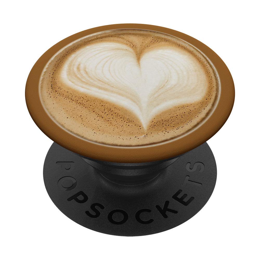 Big Heart In Your Cappuccino Cup Of Latte Design PopSockets PopGrip: Swappable Grip for Phones & Tablets