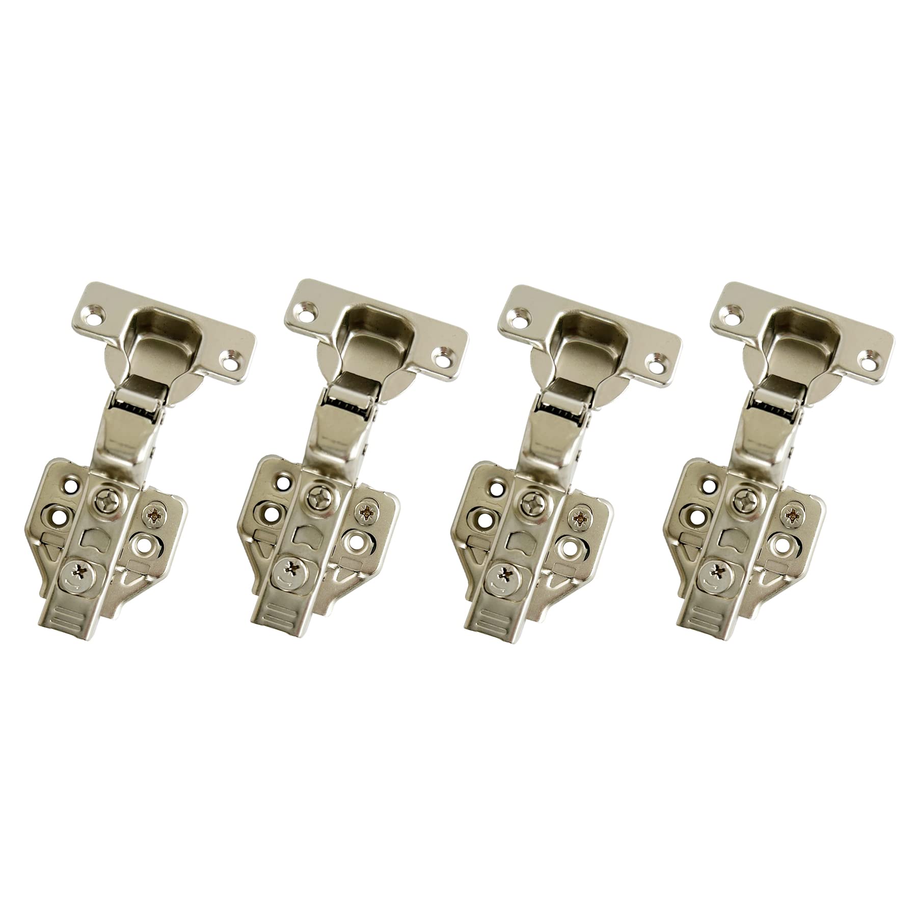 LIKERAINY 105 Degree Inset Hinges 35mm with Damper Soft Closing Clip on Assembly Kitchen Cabinet Cupboard Wardrobe Door Hinge Pack of 4