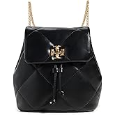 Tory Burch Women's Kira Diamond Quilt Mini Backpack, Black, One Size