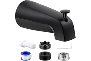 Dreyoo Tub Spout (Universal Fits 1/2" Copper Pipe, 1/2" IPS and 3/4" IPS), Bathroom Bathtub Faucet with Adapters and Hex Wren