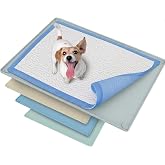 Dog Pee Pad Holder Tray Fits for 30&rdquo; x 23&rdquo; Pee Pads - 1 Pack - Sky Grey | Corner Lock Holes, Raised Edges, Non-Spill, Easy to Clean Silicone Dog Potty Tray Holder, For Indoor Floor Protection