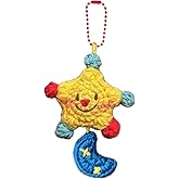 Agromusk Cute Star Keychain,Crochet Kawaii Blush Stars for Car Key Decor,Handmade Purse Bag Charms Key Ring Gifts Women