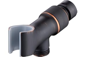 SONTIY Metal Shower Head Holder for Hand Held Showerhead, Adjustable Shower Arm Mount for Connecting Shower Arm and Shower Hose, Shower Arm Adapter Wand Bracket with Swivel Ball Connector (Oil Rubbed Bronze)