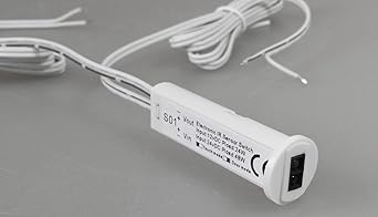 Bewegungsmelder Sensor 12 V/24 V - 2 Schaltungs Möglichkeiten Tür-/oder Hand Modus zum An-/Aus Schalten für LED Schrankbeleuchtung, Küchen Unterbau Schränke,