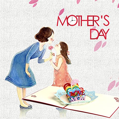 image for Alodidae Mother's Day Greeting Card, 3D Pop Up Birthday Cards, Handmad