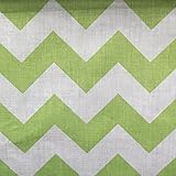 1 X Big Chevron Poly Cotton Green 60 Inch