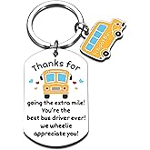 Bus Driver Appreciation Gifts for School Bus Driver Appreciation Gifts for Women Men Christmas Keychain Thank You Gifts for Bus Driver Him Her Employee Retirement Gifts for Bus Driver End of School