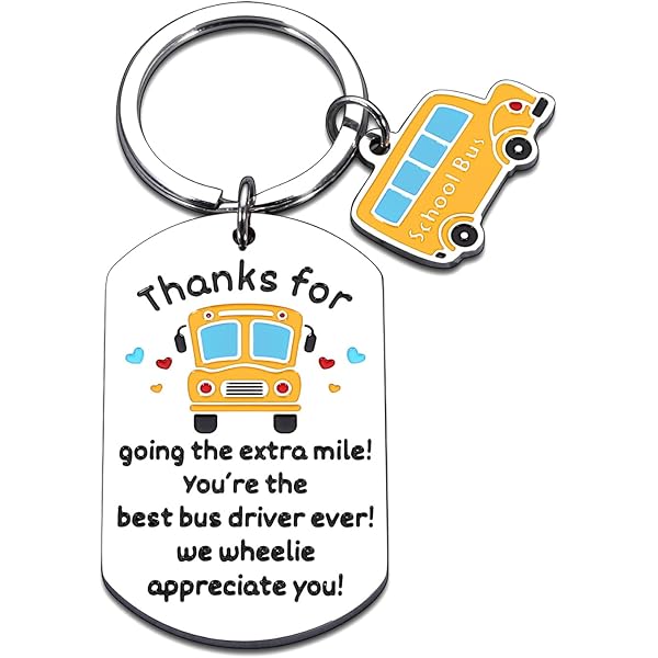 Llavero De Regalo De Agradecimiento Al Conductor De Autobús Para Hombres, Mujeres, Conductores Escolares, Gracias Por Mantenerme Seguro, Conductor De Autobús Escolar, Regalos De Agradecimiento Para