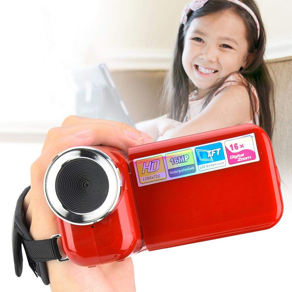 Socobeta Kids Camera Camcorder Portable Children Kids Digital Video Camera Camcorder 16X HD with TFT LCD Sceen(Red)
