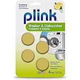 Plink-9024 Summit Brands Washer and Dishwasher Freshener Cleaner, 4 Tabs, Yellow, 1 Count (Pack of 4)