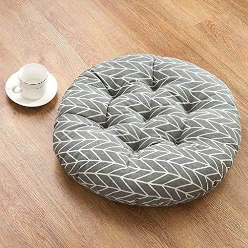 Indoor Dining Table and Chair Cushion Round Cushion Garden Furniture Deep Seat Cushion Non-Slip Outdoor Solid Cushion (Color : Gray, Size : 50cm50cm)
