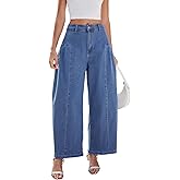 Skoinvb Women's Wide Leg Jeans High Waisted Straight Leg Baggy Jeans Bell Bottom Casual Denim Pants