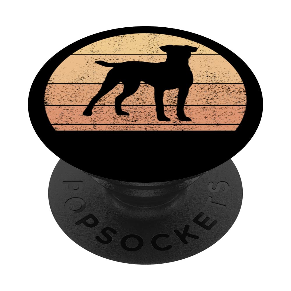 Retro Sunset Patterdale Terrier Dog PopSockets Swappable PopGrip