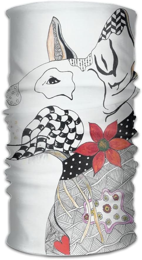 Magic Headwear Artistic Bull Terrier Pattern Outdoor Scarf Headbands Bandana Mask Neck Gaiter Head Wrap Mask Sweatband