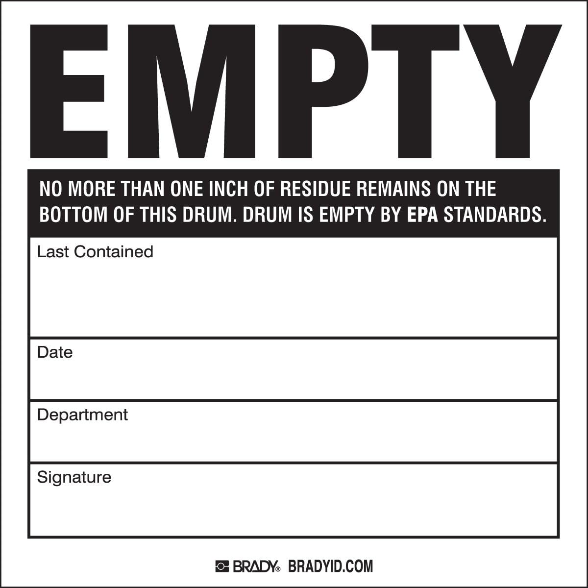 Brady121439 B7569 Drum Labels
