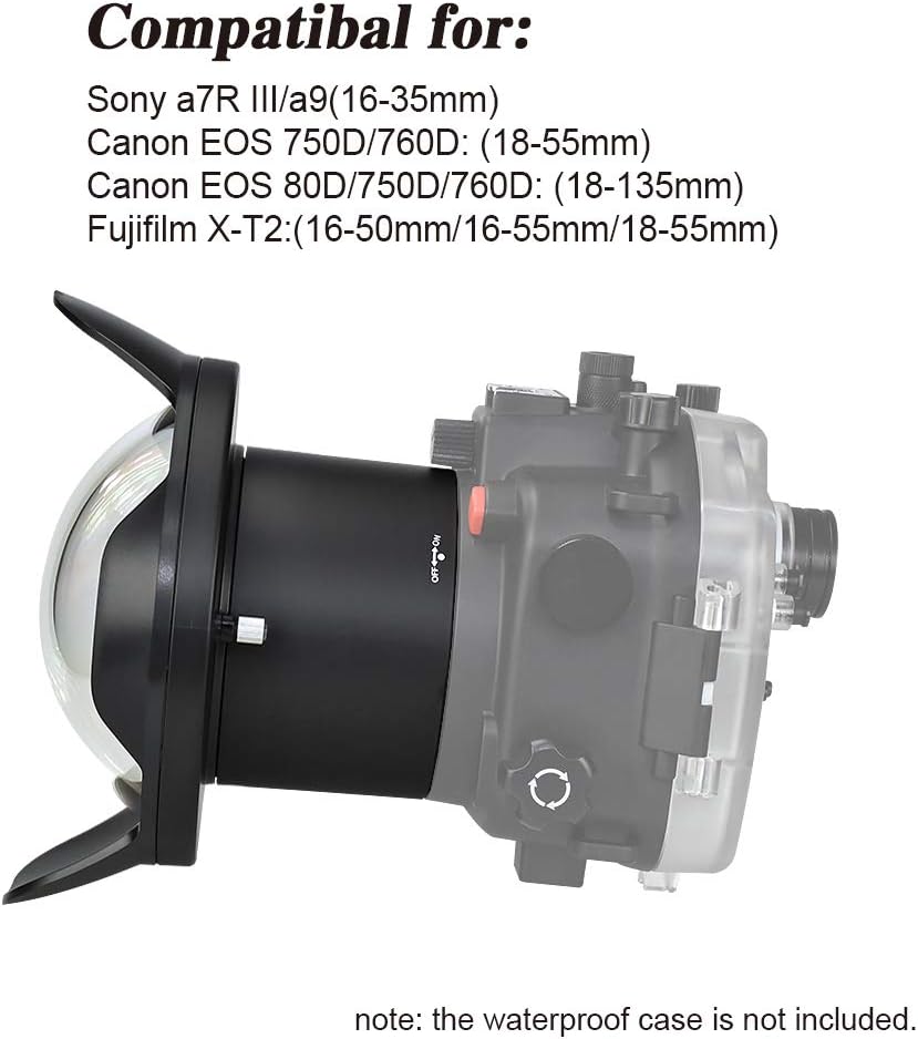 Sea frogs 6'' Dry Dome Port For Sony a7RIII/a9(16-35mm) Canon EOS 750D/760D (18-55 mm) Canon 80D/750D/760D(18-135mm) Fujifilm X-T2(16-50mm/16-55mm/18-55mm) - Image 4