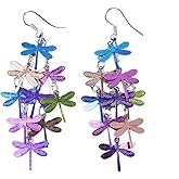 Afco Earrings for Women Dragonfly Hollow Dangle Hook Fashion Christmas Jewelry Gift Women Party Decor Eardrop 10#