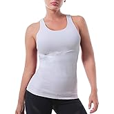 Ritiriko Workout Tank Tops for Women - Women Cropped Running Shirts Longline Padded Sports Bra for Athletic Yoga Fitness