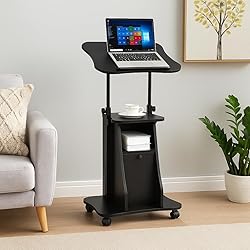 Tangkula Mobile Laptop Podium, Height Adjustable