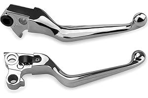Xastro Chrome Silver Brake Clutch Lever Hand Levers Compatible with Harley Sportster 883 1200 Harley Davidson Dyna Softail Road King Touring Fat Bob Electra Glide