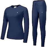 Little Donkey Andy Women's Fleece Lined Thermals Underwear Set Base Layer Long Johns Cold Weather Top Bottom