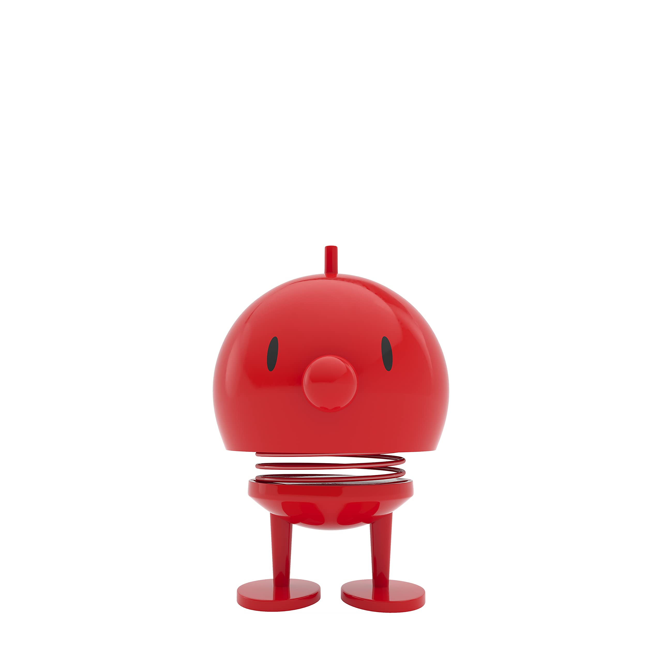 Hoptimist Bumble Wobbly Figure Decoration – Scandinavian Desk and Office Gadget – Fun Collectible Gift for Men and Women – Danish Design – ABS Plastic – 10.5 x 8.5 cm – Medium – Red