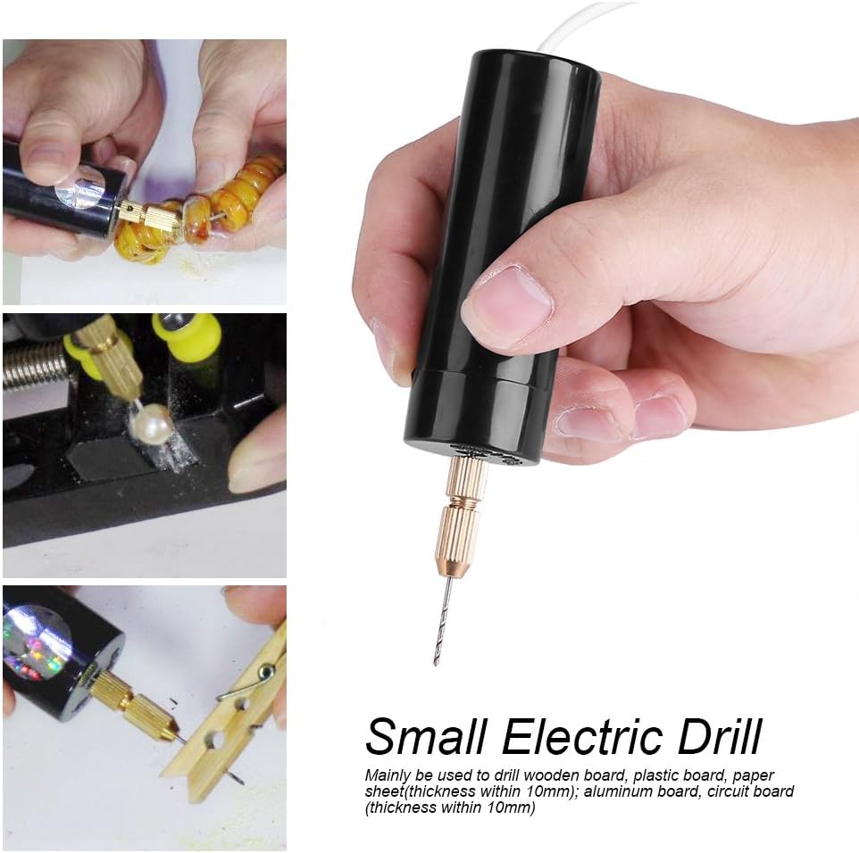 Mini Electric Drills DC 5V Portable Handheld USB Drill with 3-Piece Craft Rotary Tools for Wood Plastic Paper - Image 5
