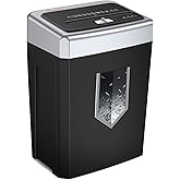 Bonsaii EverShred C169-B 15-Sheet Cross-Cut Paper Shredder,30 Minutes Continuous Shredding, Draw-Out Wastebasket of 4.8 Gallo