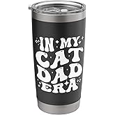 In My Cat Dad Era Funny Retro Pet Lover Stainless Steel Insulated Tumbler